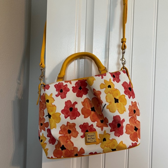 Dooney & Bourke Handbags - Dooney & Bourke Floral Bag - Yellow, Orange, and Red